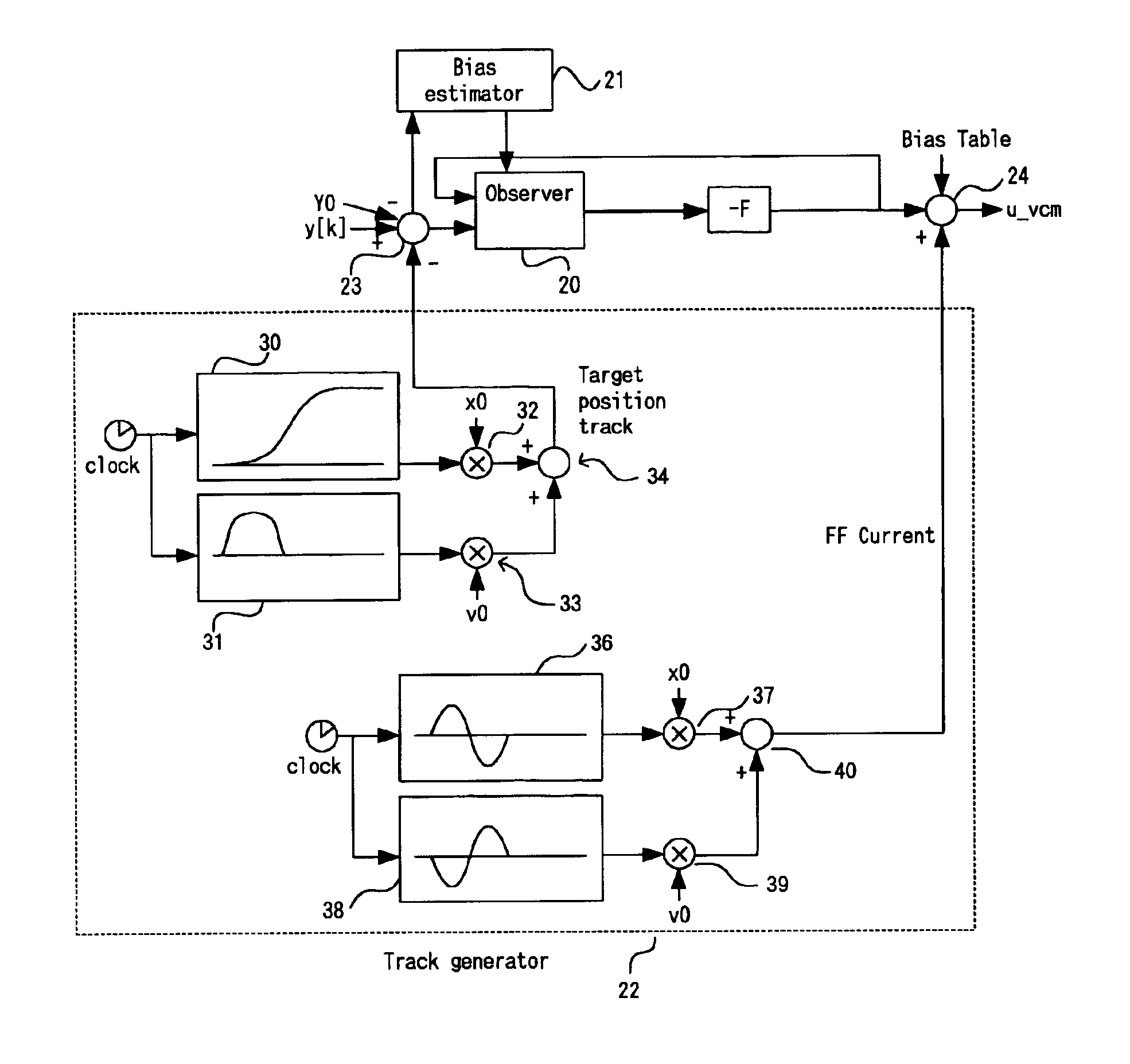 Head positioning control method for a storage device and head positioning control device