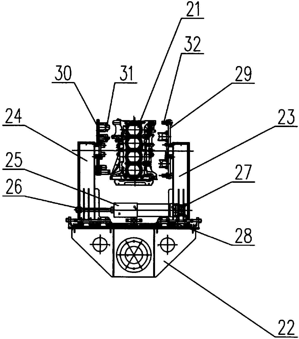 Automatic transplanting, turnover and tightening machine for robot