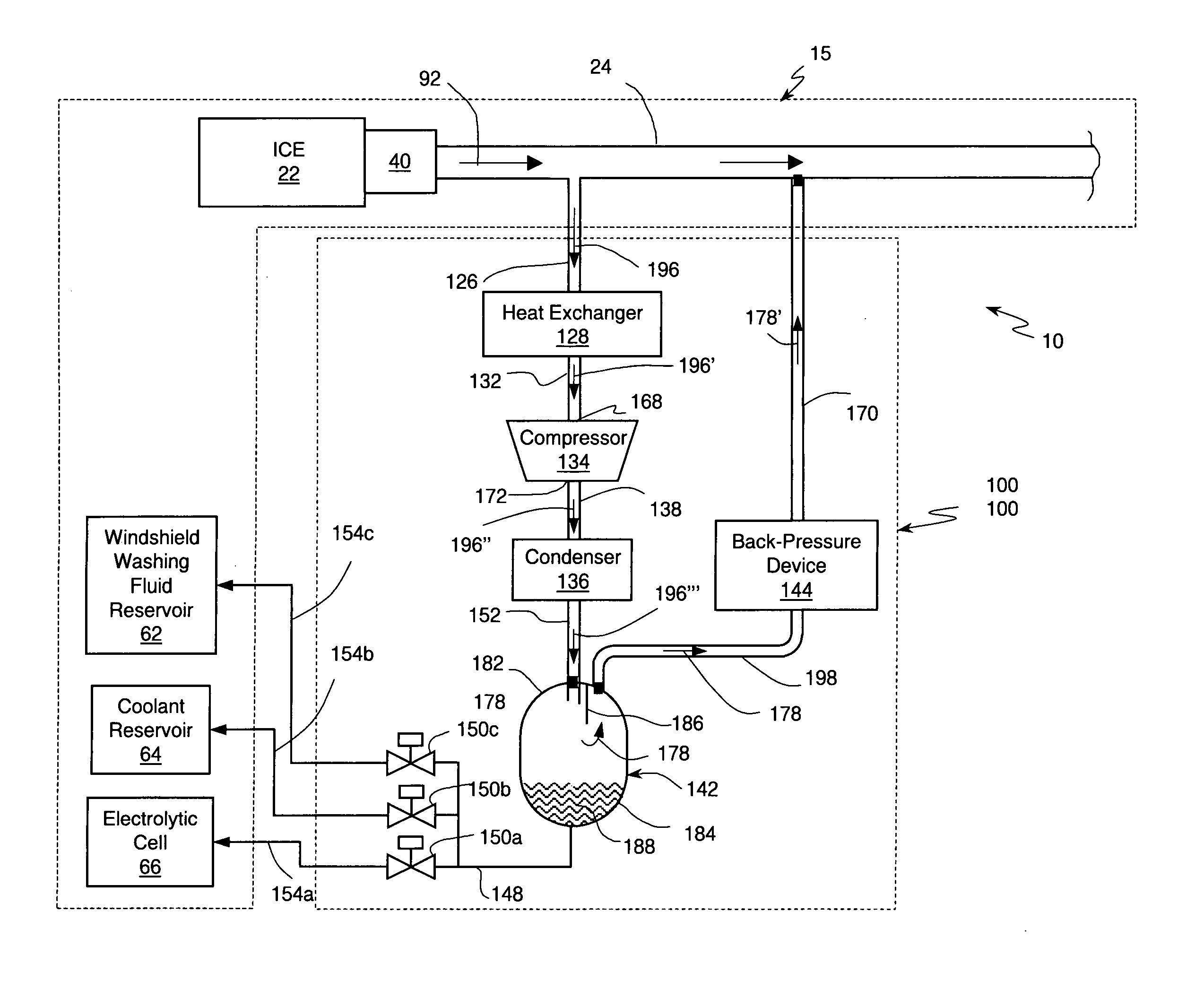 Internal combustion engine/water source system