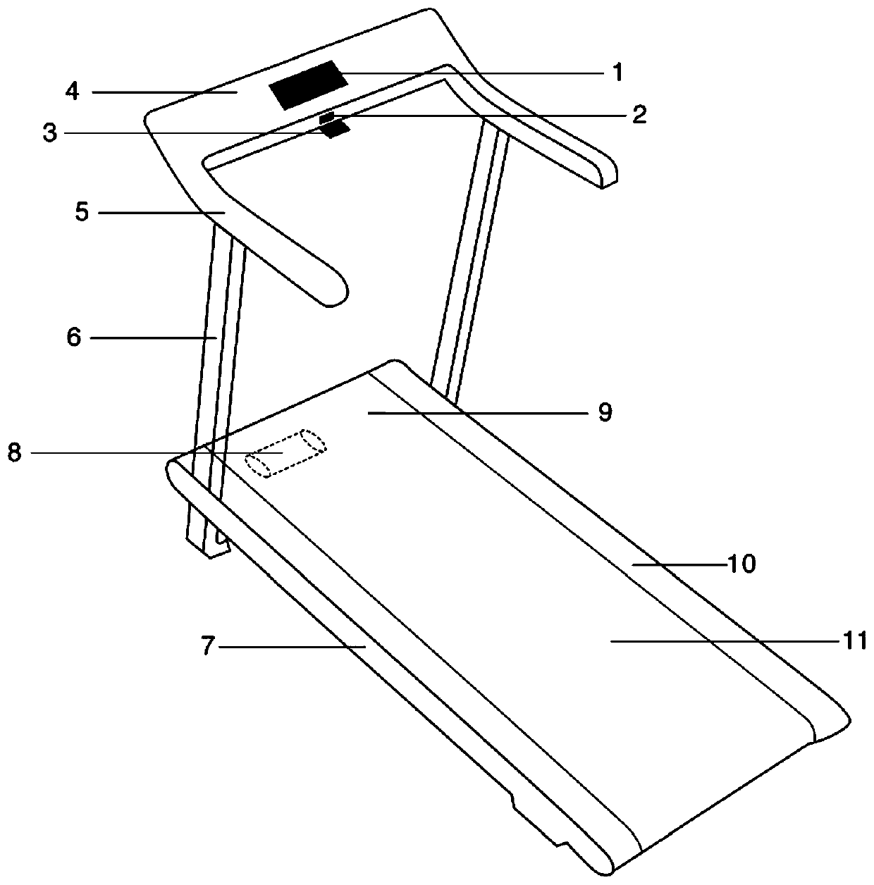 Treadmill exercise detection method and device based on laser sensor