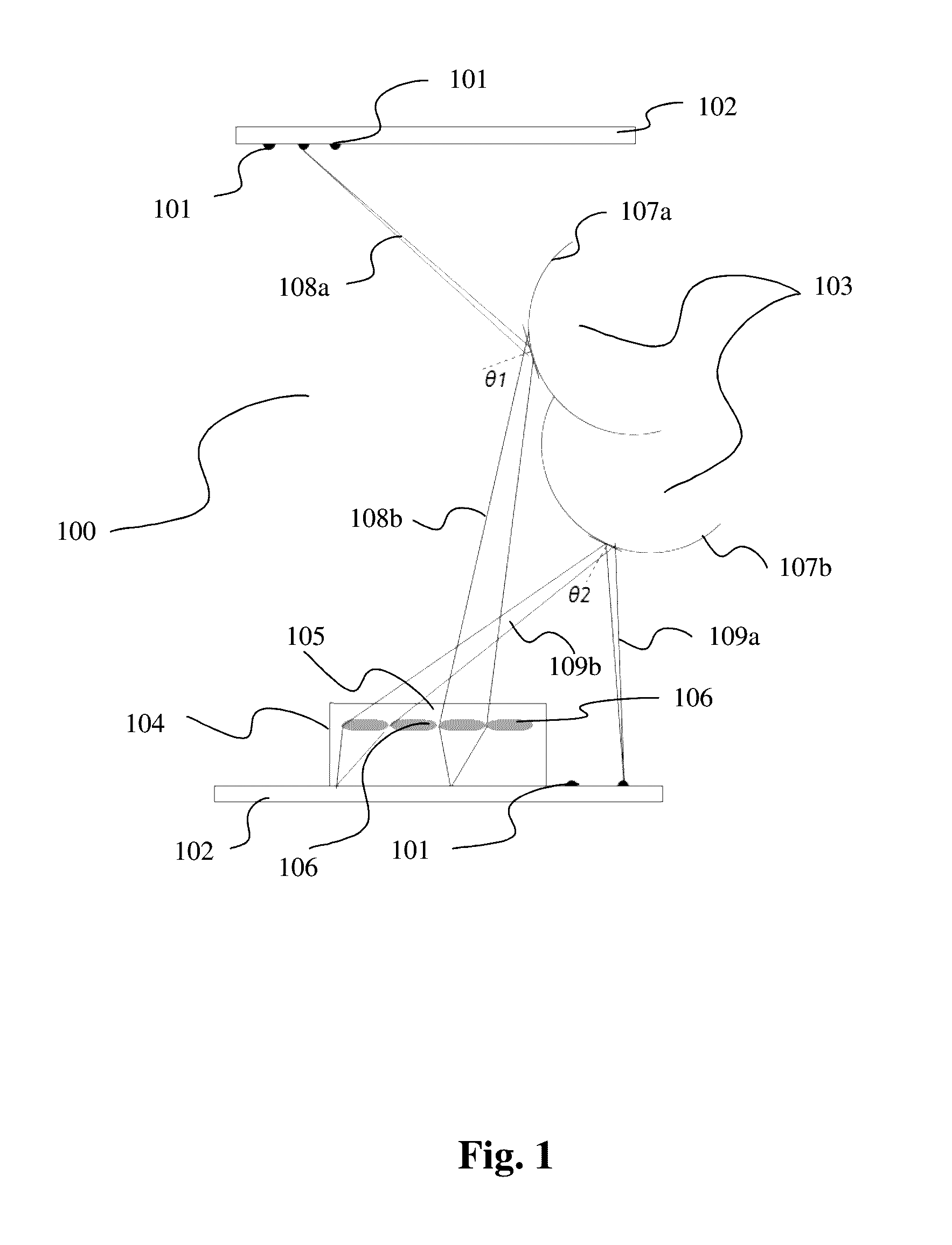 Gaze tracking device and a head mounted device embedding said gaze tracking device