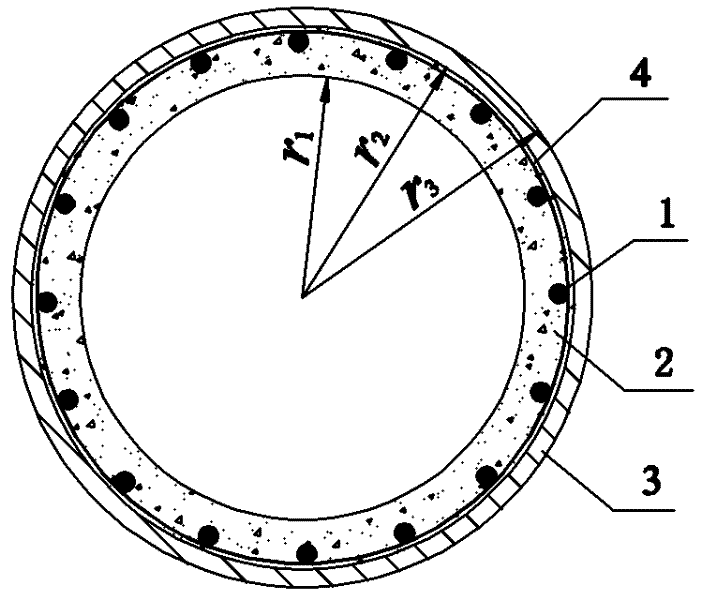 Composite crack control prestressed concrete big tube pile and manufacturing method thereof