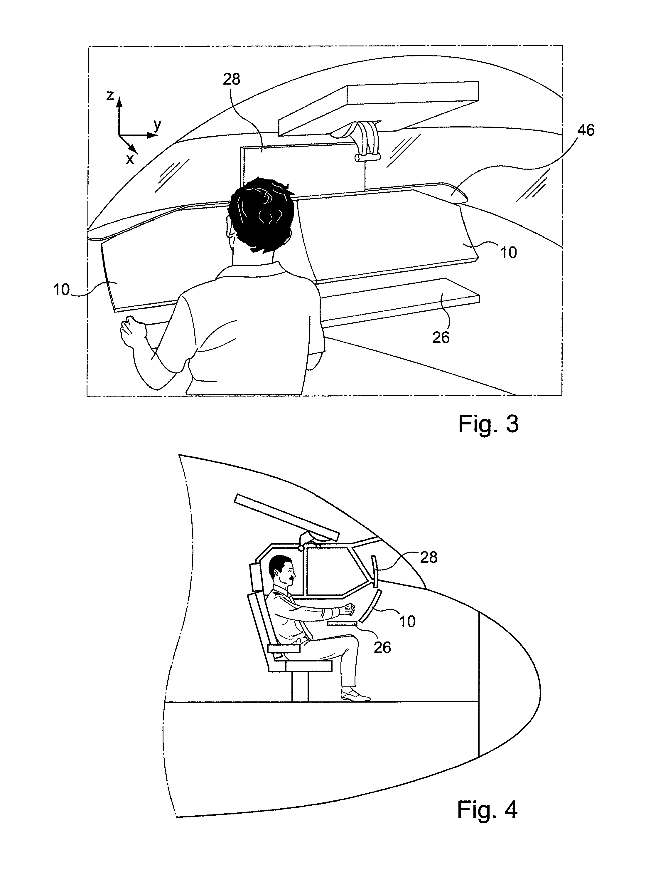 Aircraft cockpit, in particular the front portion of an aircraft cockpit