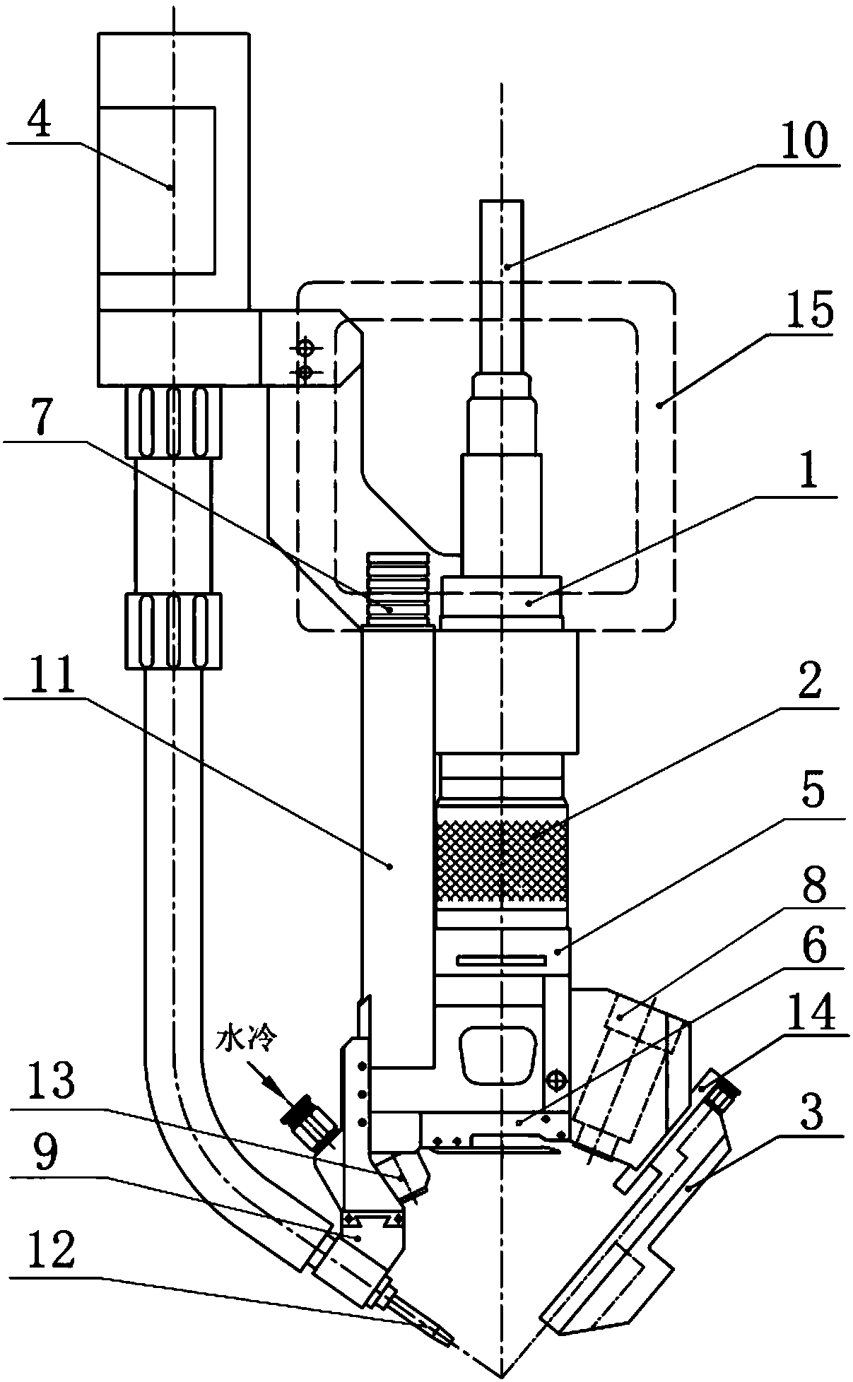 Welding head for laser narrow-gap welding