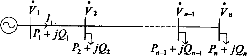 Method for detecting voltage stability based on power transfer path