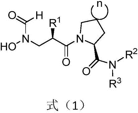 Anti-tumor application of spiro-three-membered ring and spiro-five-membered ring type peptide deformylase inhibitor