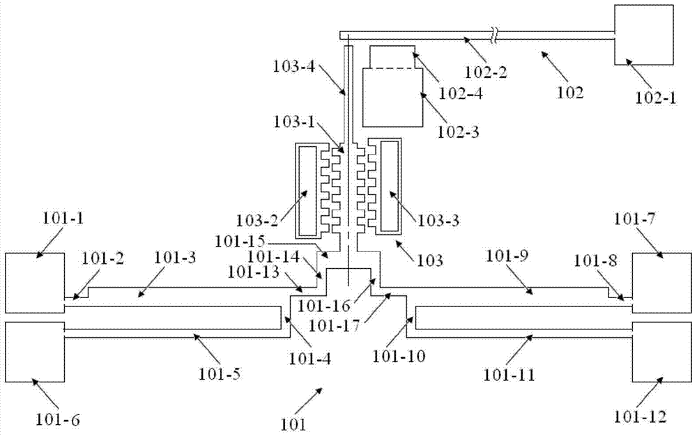 Test structure for Young's modulus of thick-film silicon material on insulating substrate