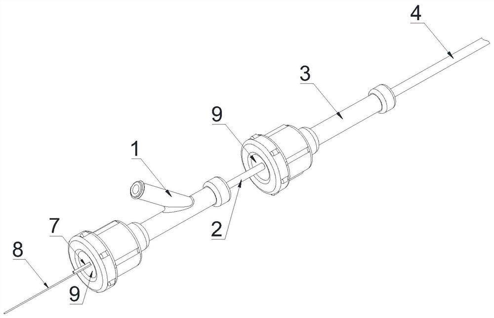 Thrombus breaking and collecting mechanism of thrombus capturing and removing catheter device