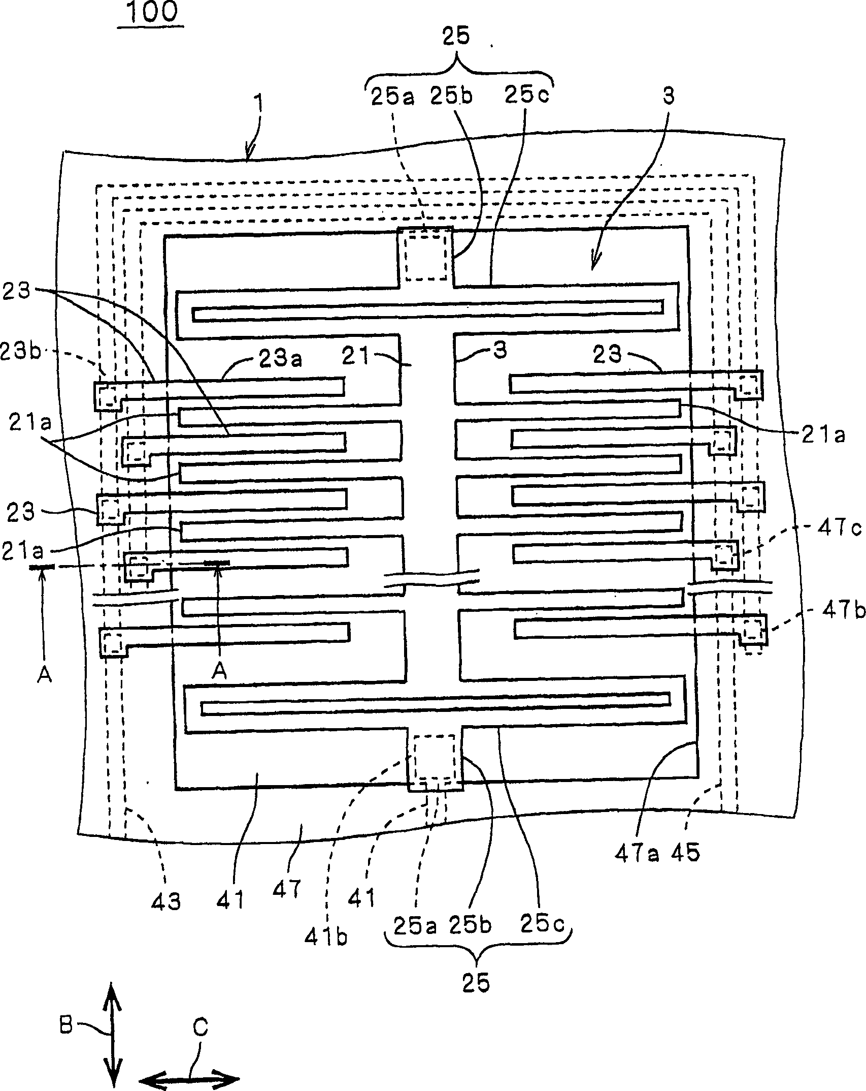 Electrode structure, and method for manufacturing thin-film structure