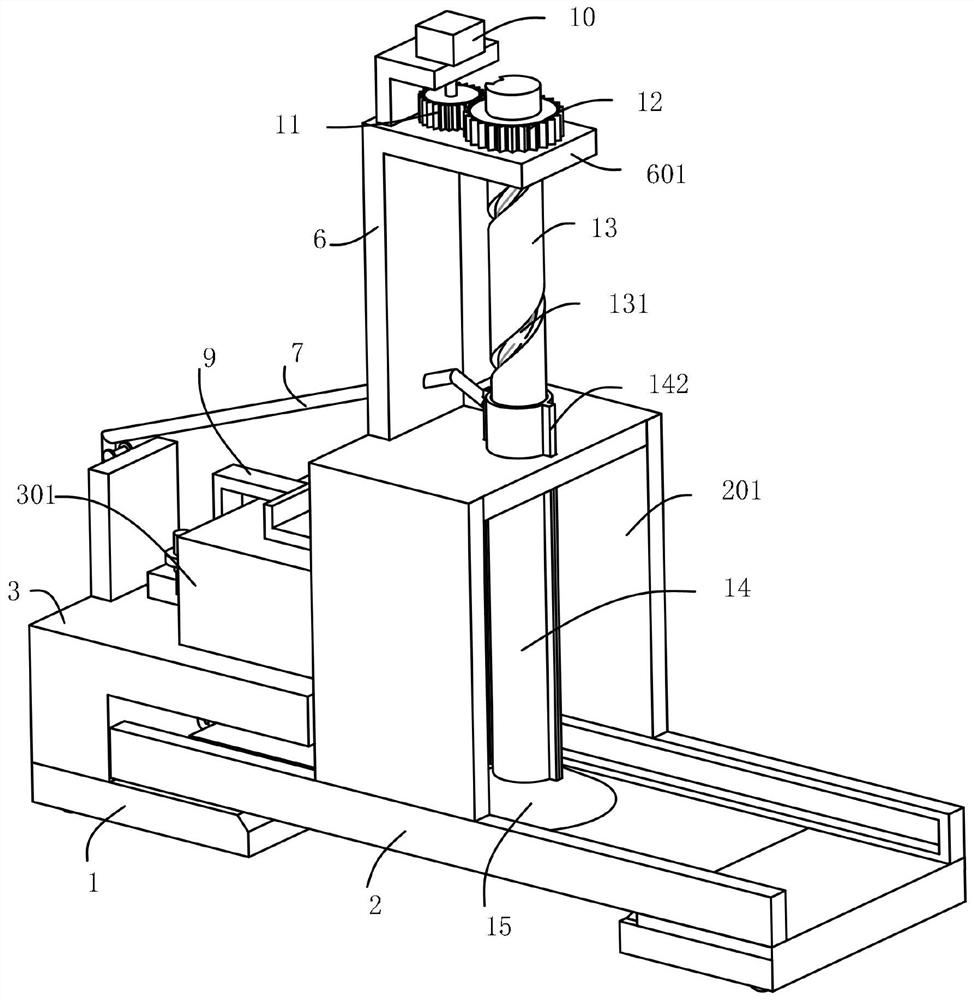 Automatic floor tile sticking device for building construction and using method of device