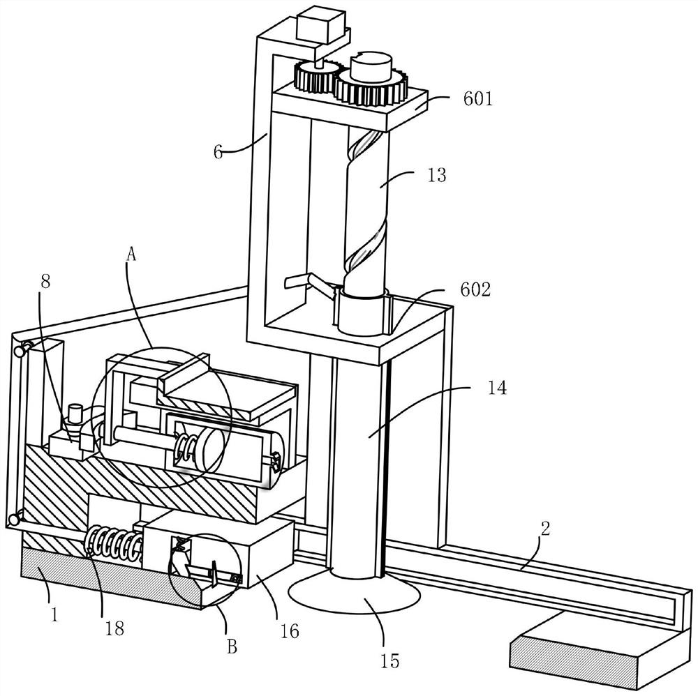 Automatic floor tile sticking device for building construction and using method of device