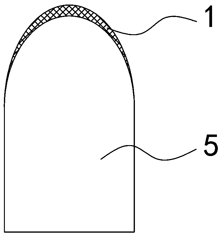 Single-stud head hard alloy composite stud and preparation method thereof