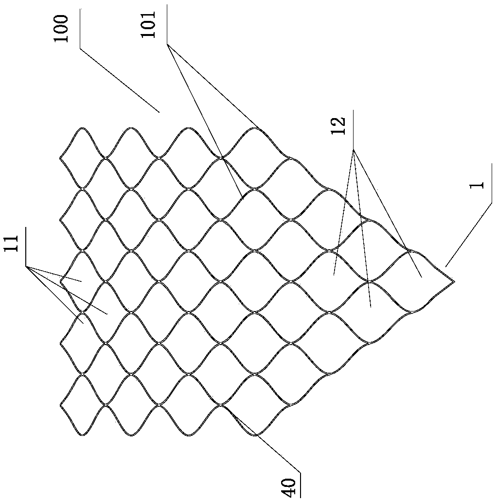 A thrombectomy bracket with a gradually changing mesh