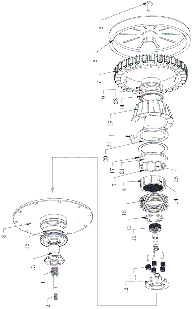 Decelerating clutch casing of washing machine and washing machine