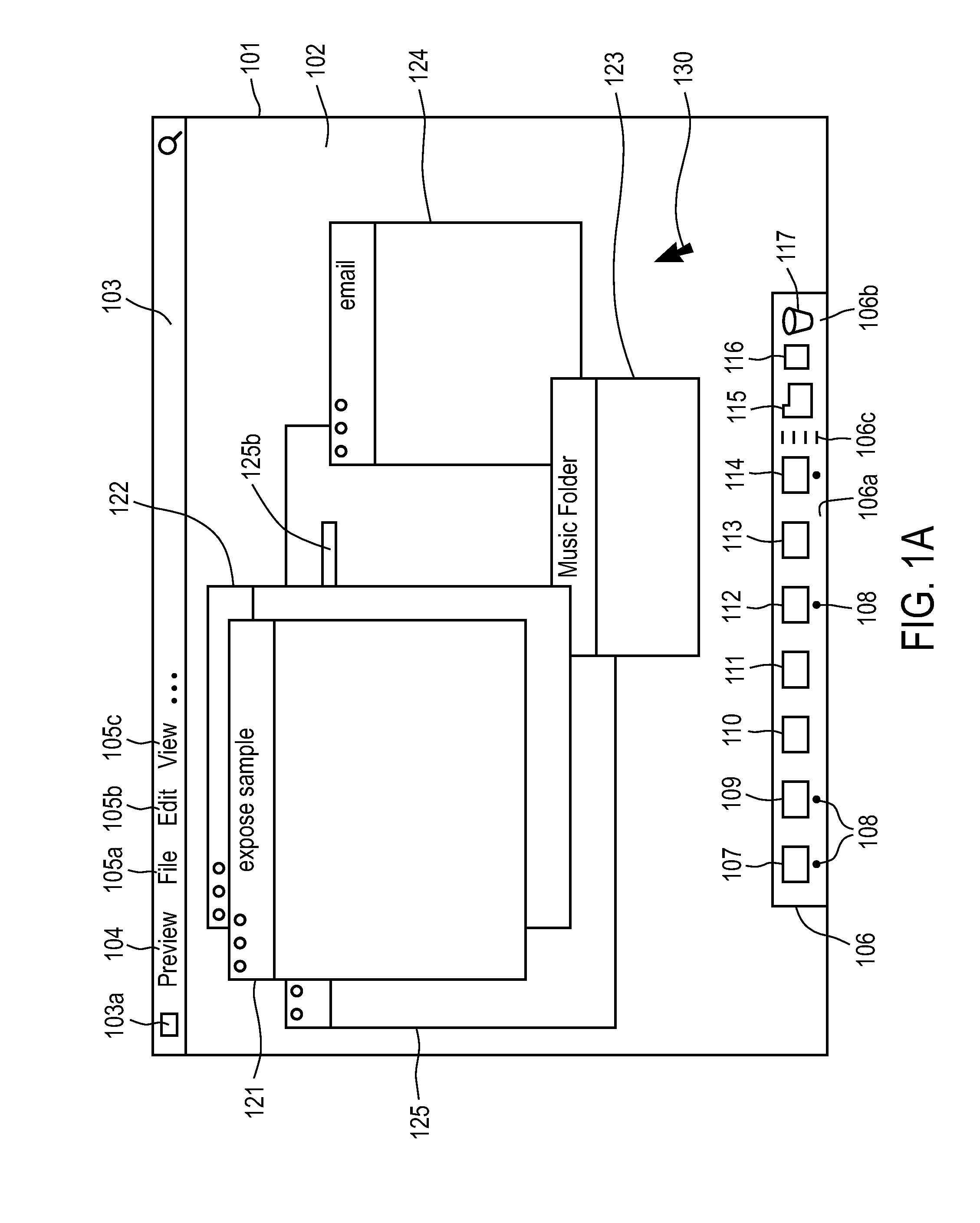 User interface for multiple display regions