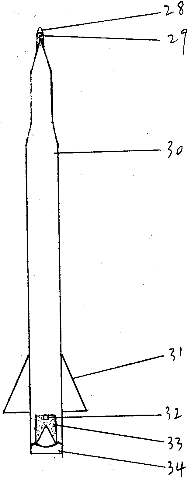 External ballistic trajectory tail section bottom explosion speed-increasing penetration armor-piercing projectile