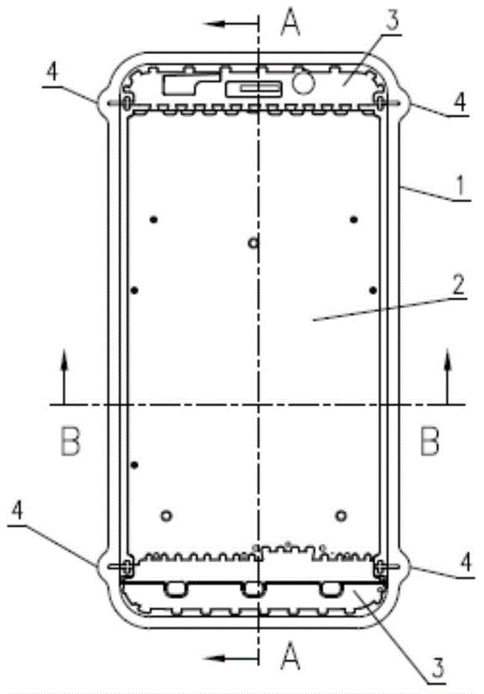 Metal mobile phone frame and production method thereof