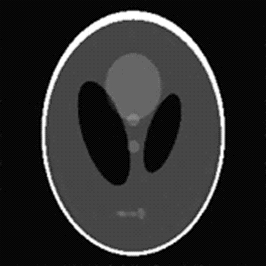 Parallel-beam CT sparse angle reconstruction method based on non-standard fast fourier transform and alternating direction method