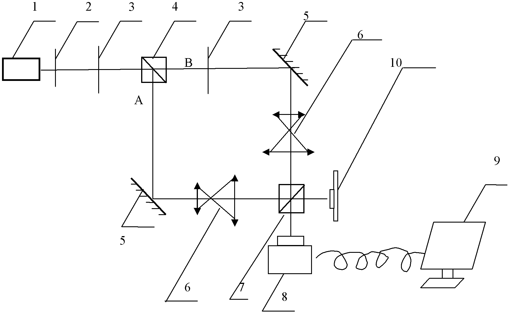 Reflective digital holographic fingerprint imaging device