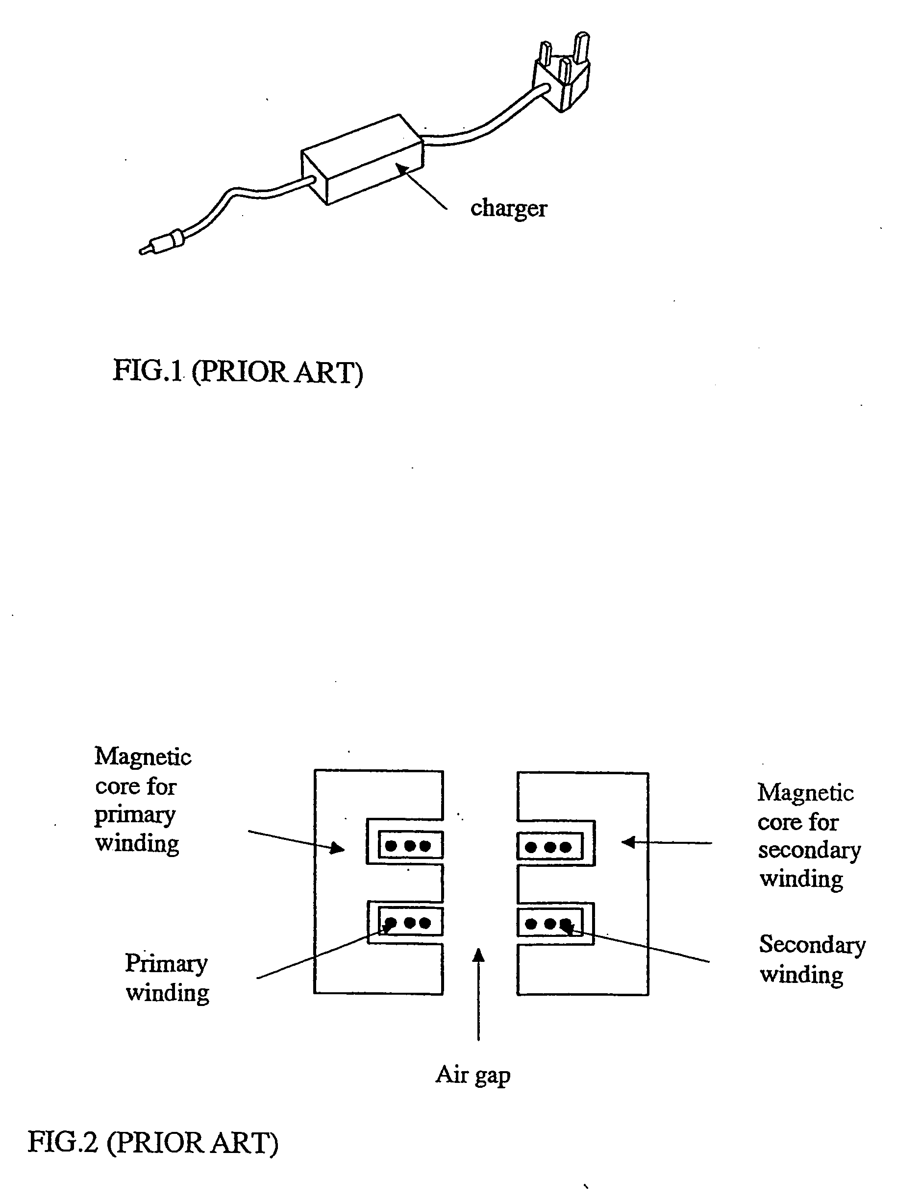 Planar inductive battery charger