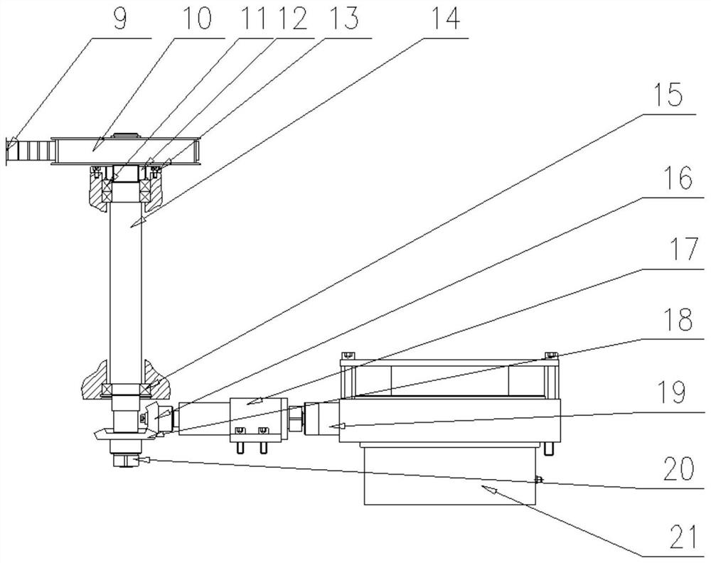 Transmission structure of rotating mold