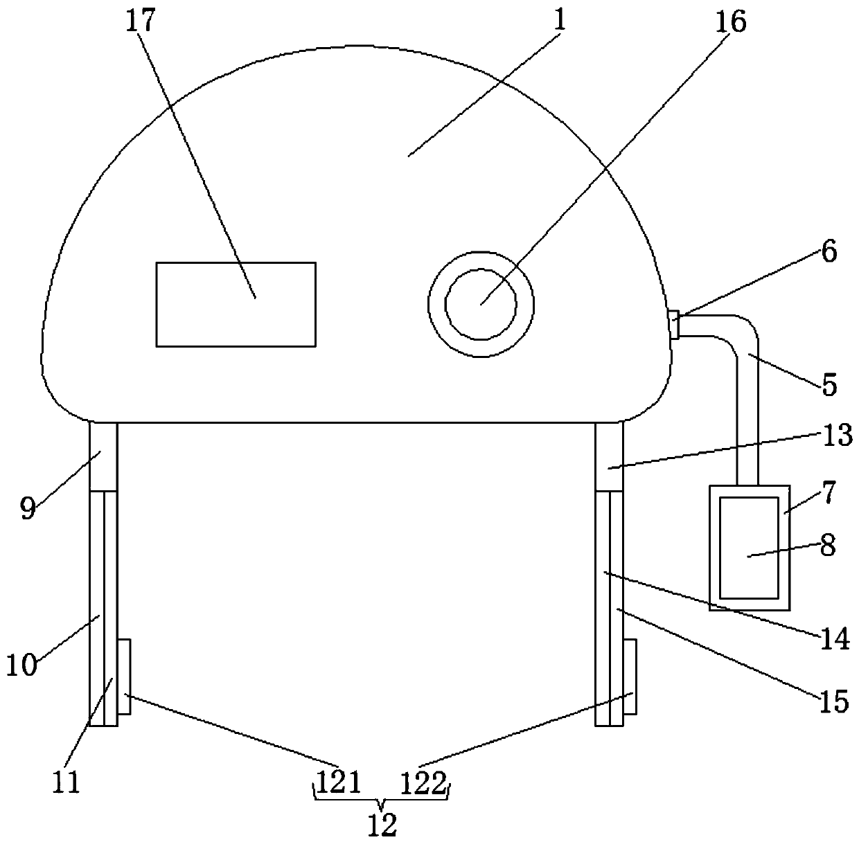 Protective device for first aid of cerebral hemorrhage patients