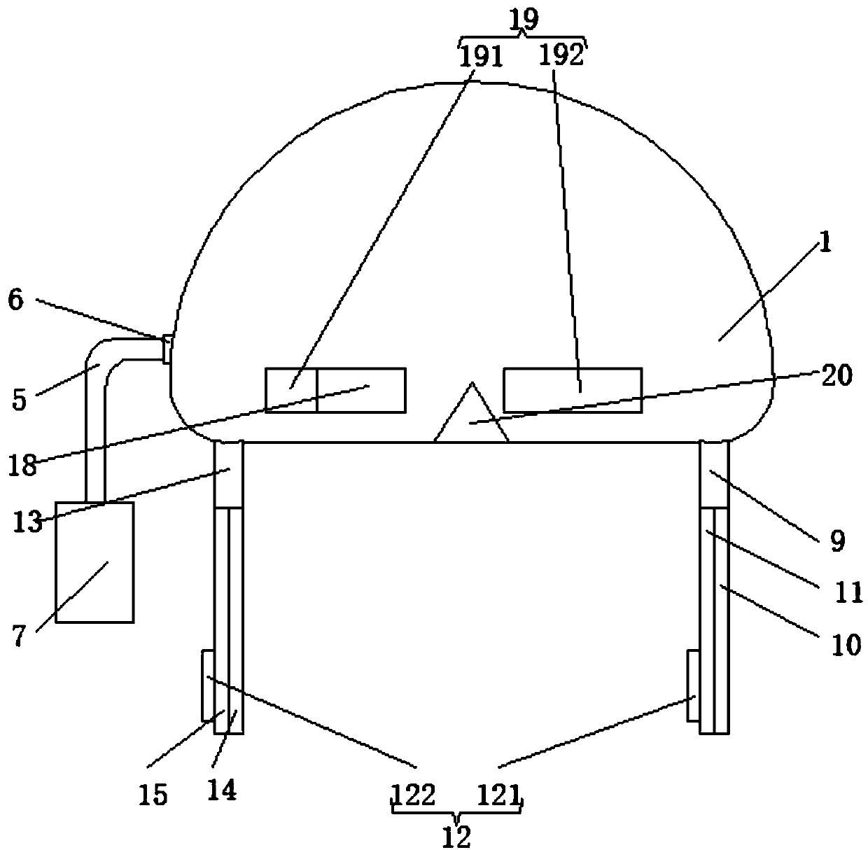 Protective device for first aid of cerebral hemorrhage patients