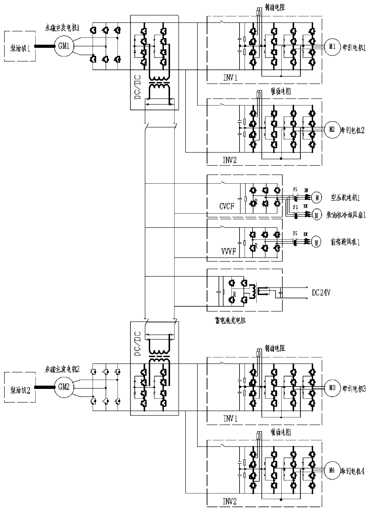 Vehicle alternating current transmission system