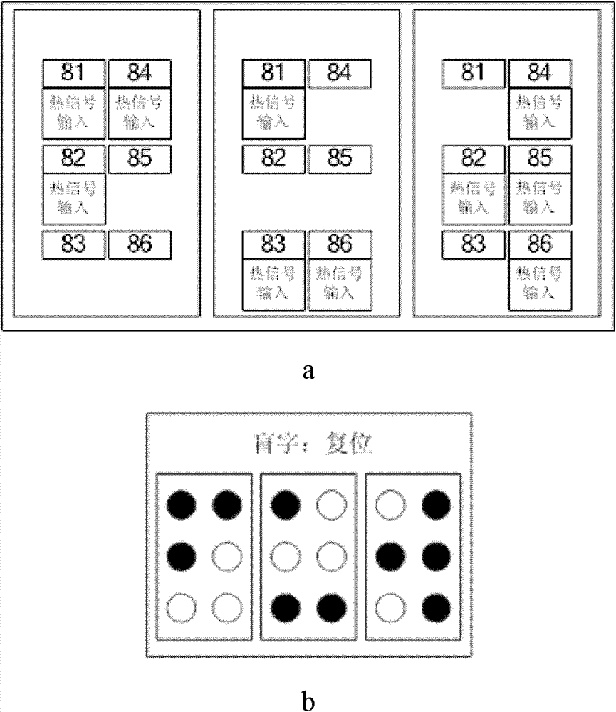 Braille reading and writing device based on hot and cold signals