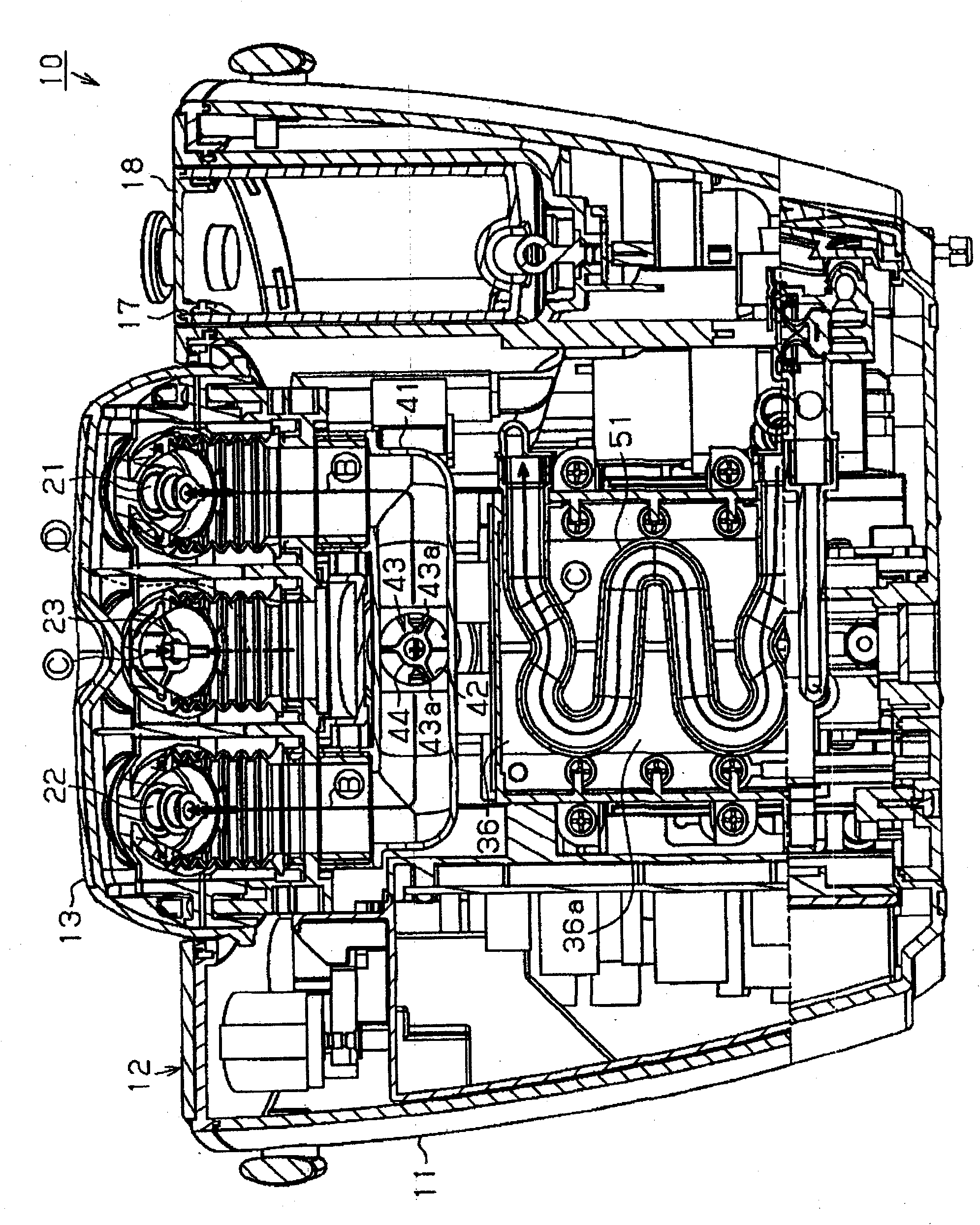 Ion generating device and cosmetic device with same