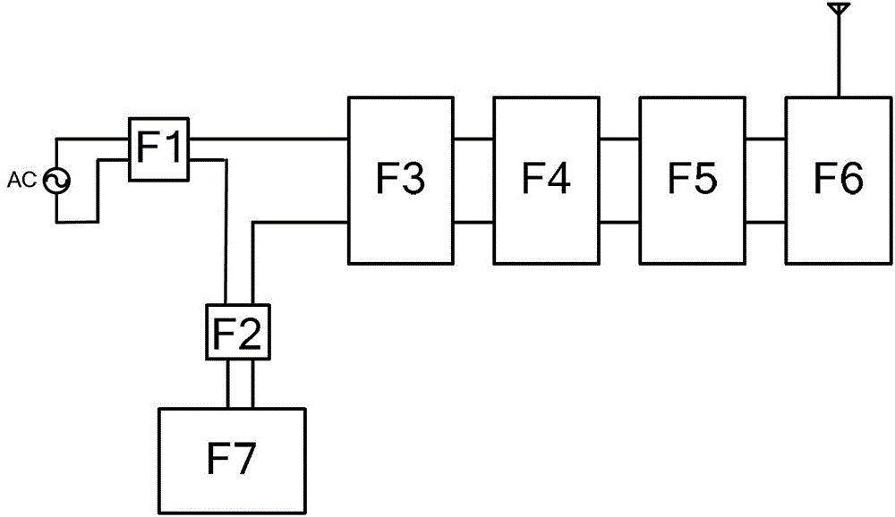 Thin-walled copper tube automatic fresh air fan wireless control circuit