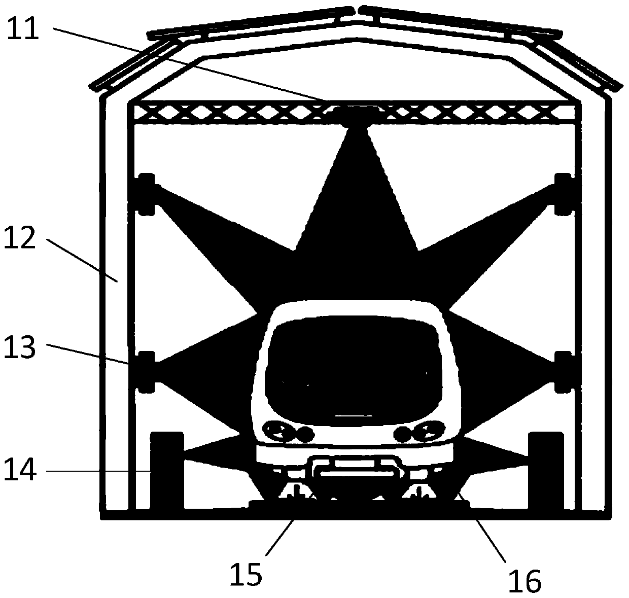 Urban rail transit vehicle base intelligent train inspection system and method