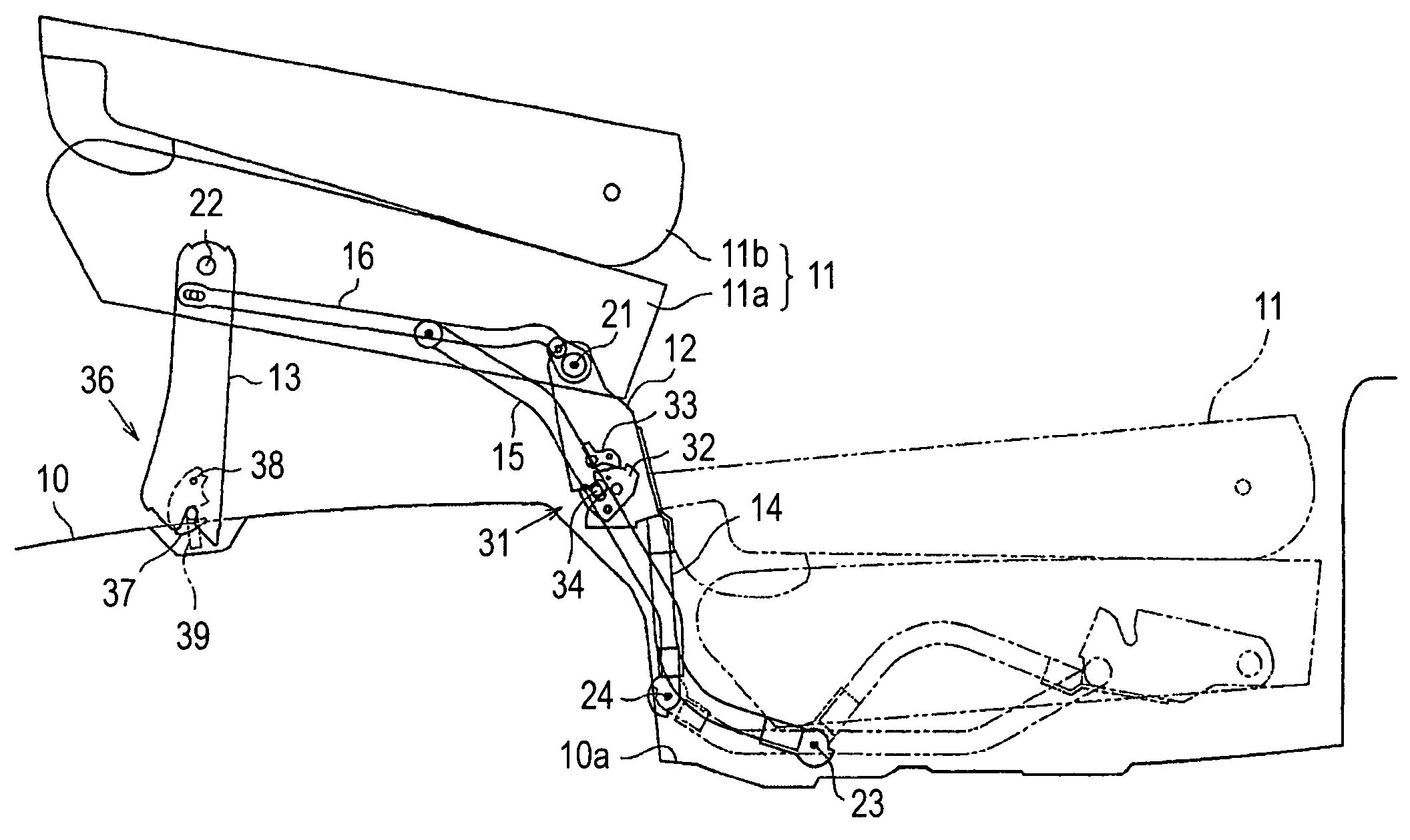 Retractable seat device