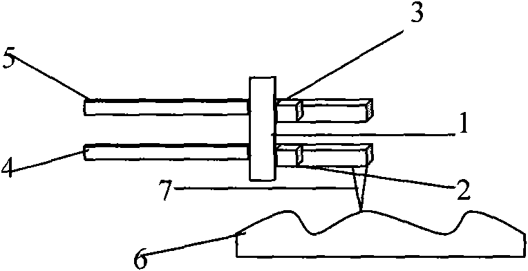 Quartz tuning fork-based nano measuring head and sample surface micro-topography measuring method