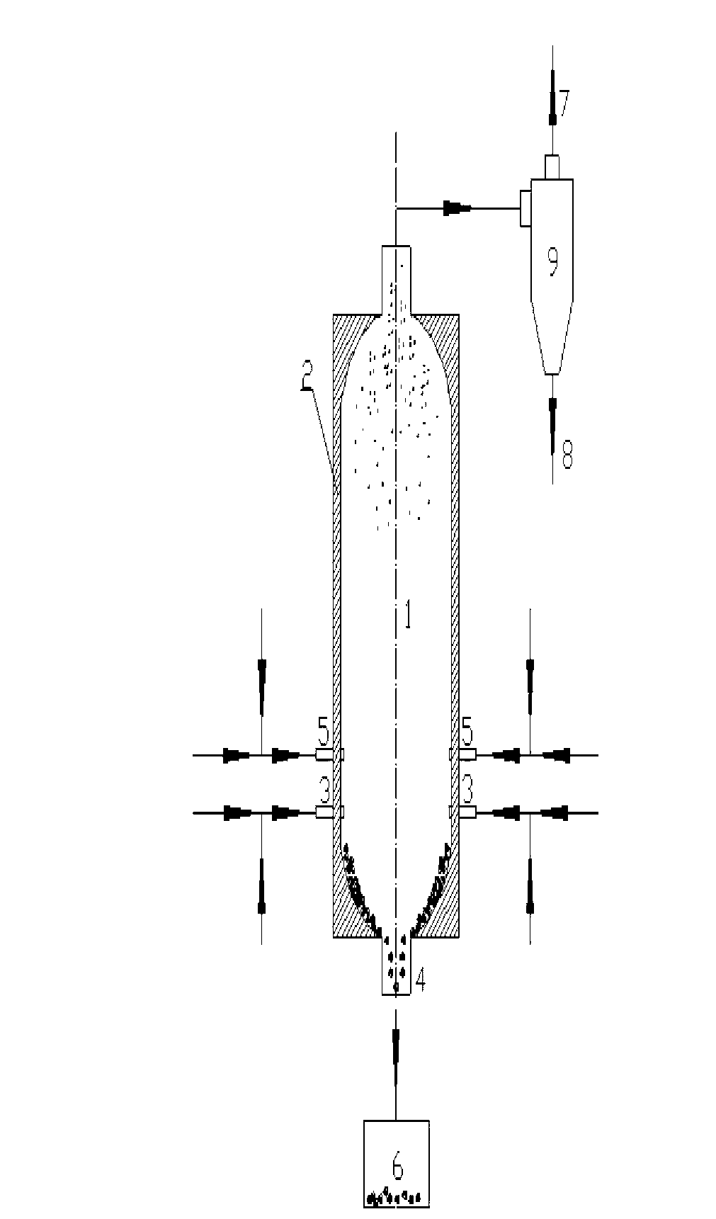 Process and device for quickly preparing powdered active coke for desulfurization by utilizing pulverized coal