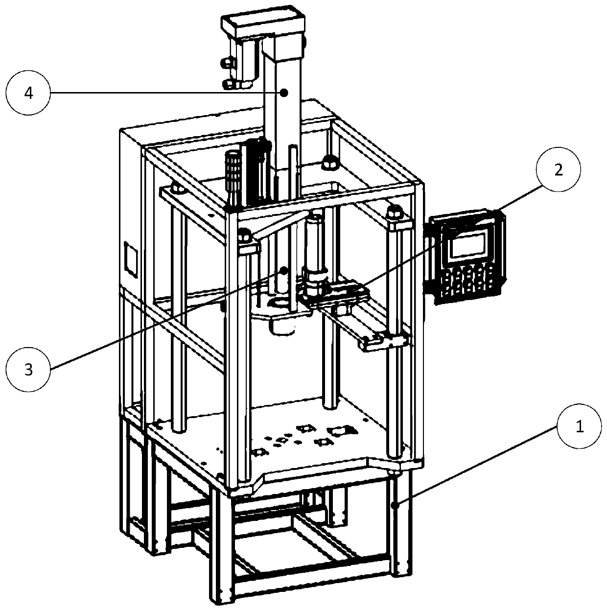 Automatic loading mechanism for hole circlip for automobile front axle brake assembly