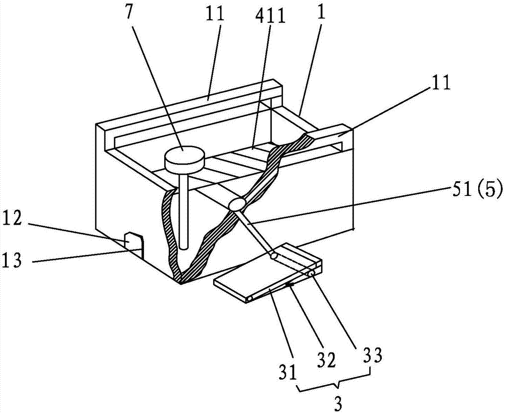 Manual treadle-type rectangular mop cleaning and dehydrating barrel