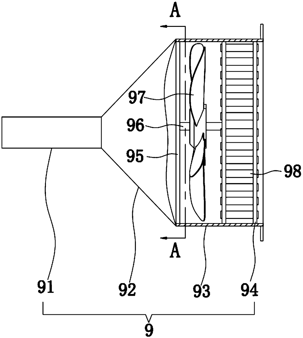 Indoor ventilation testing device for building model and application method thereof