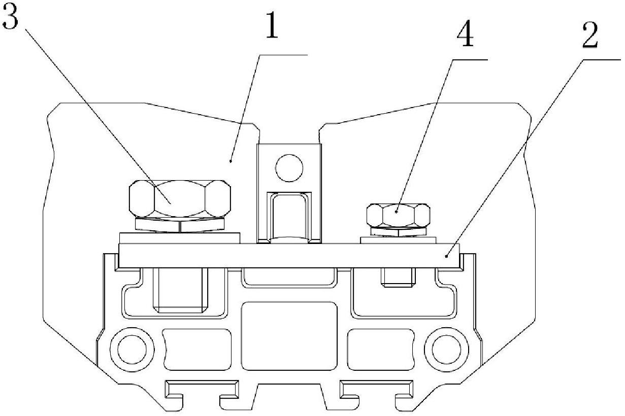 Large-current branching terminal