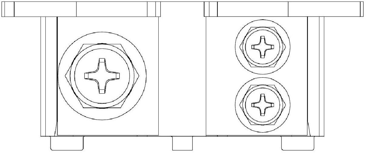 Large-current branching terminal