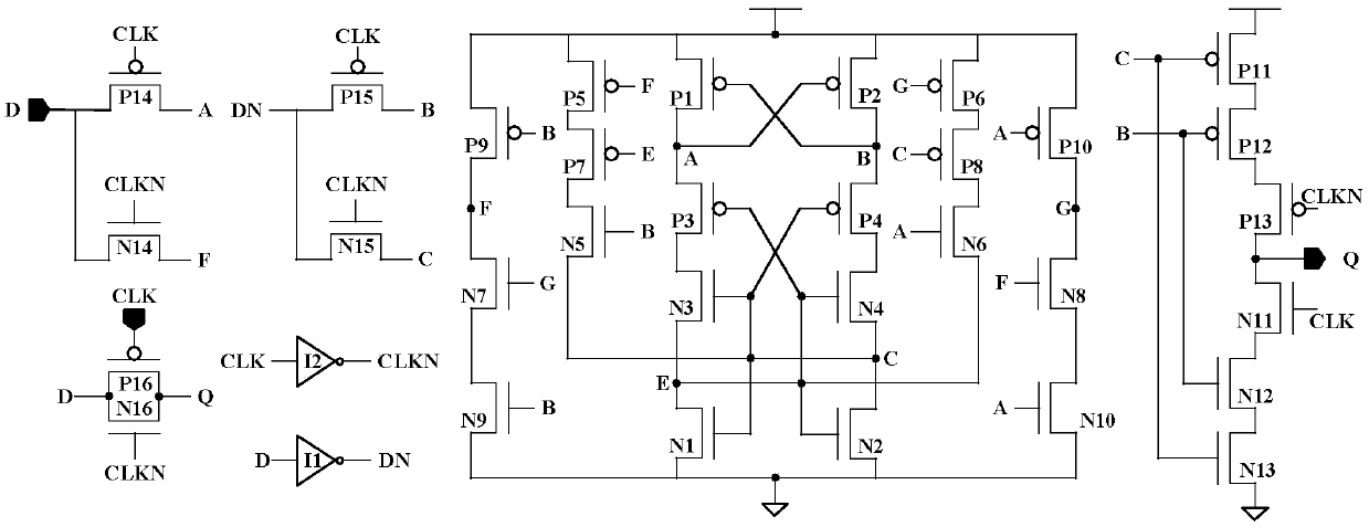 Anti-radiation D latch