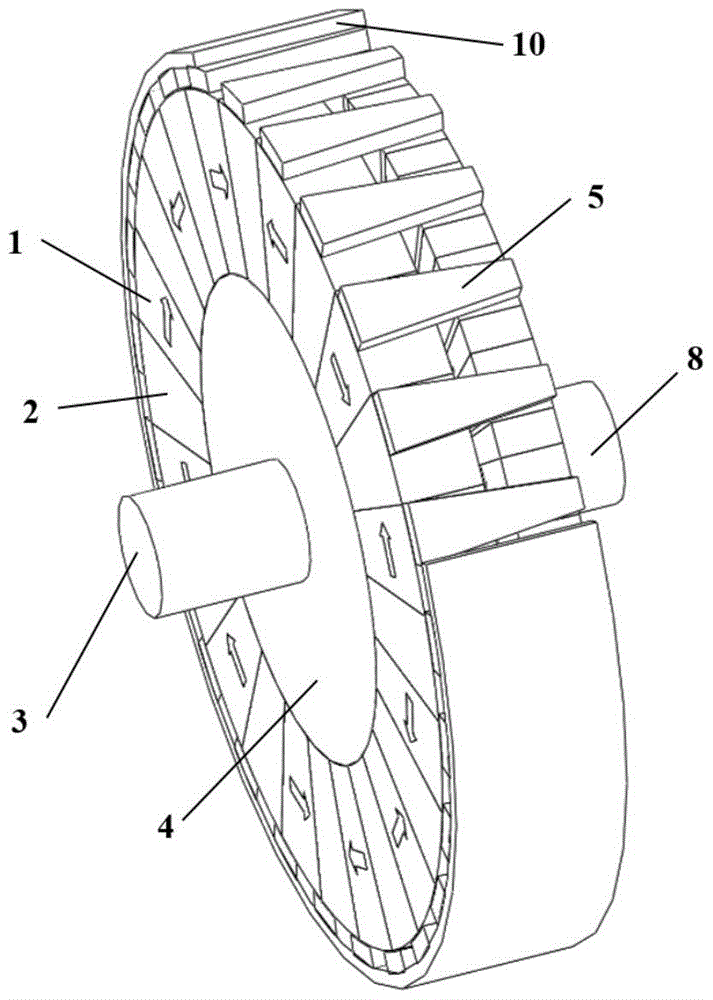 A magnetic gear with variable-width adjustable magnetic teeth