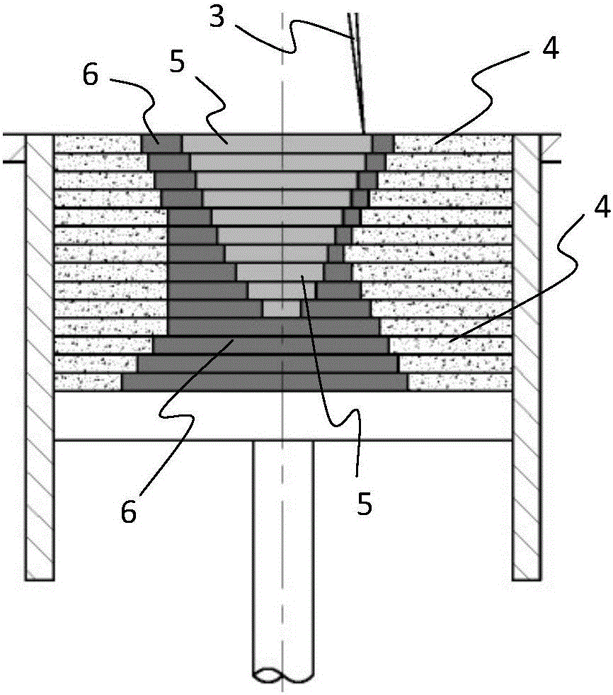 Additive manufacturing method for multi-material heterogeneous part