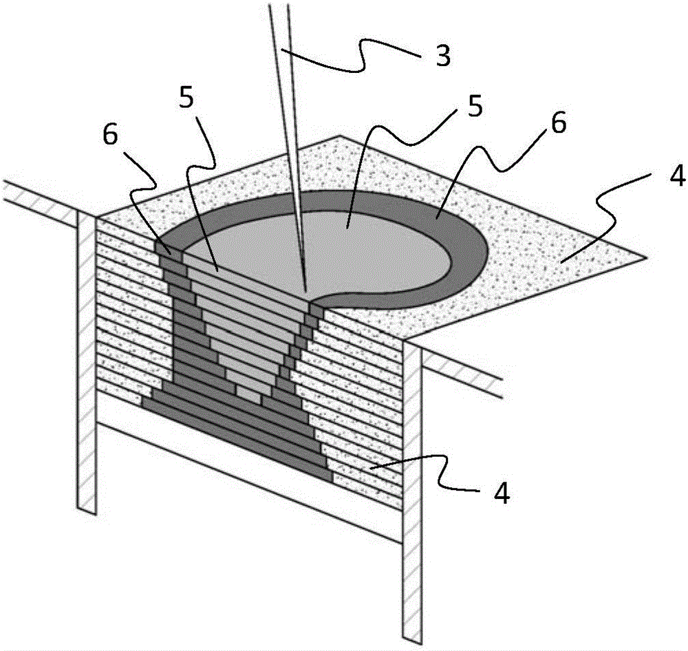 Additive manufacturing method for multi-material heterogeneous part