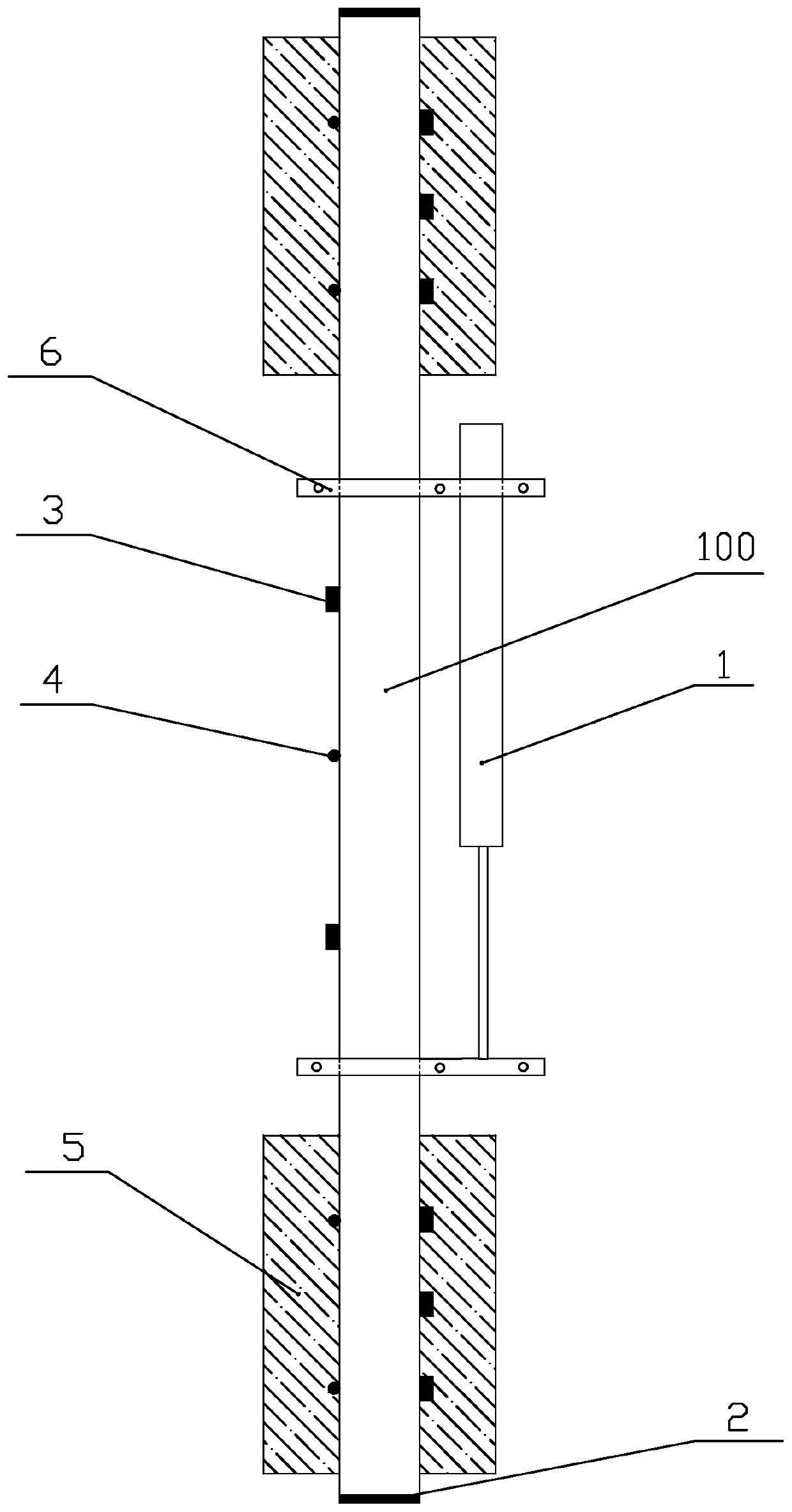 Tension-tension fatigue testing device for fiber rod body and fatigue performance evaluation method