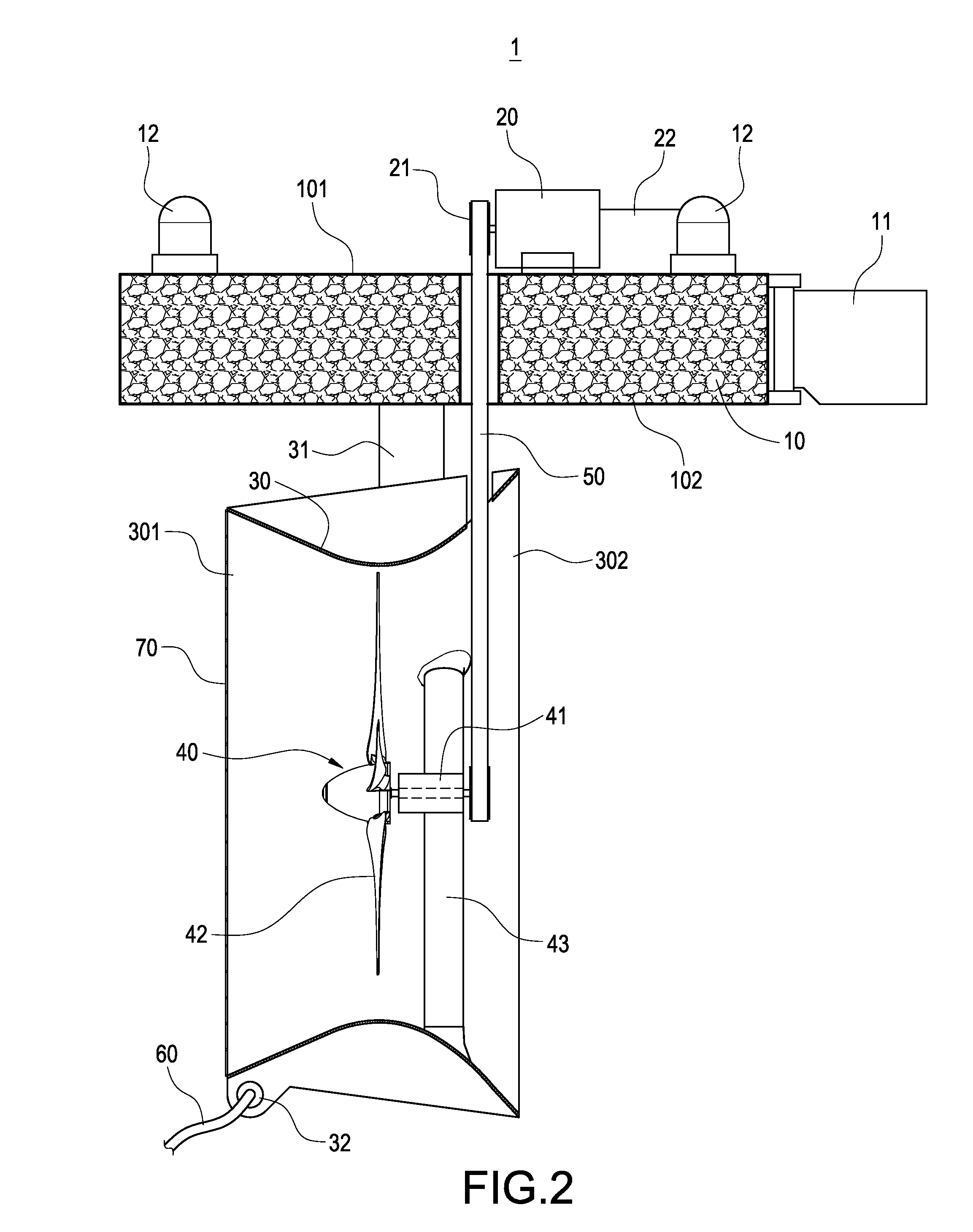 Run-of-river hydroelectric power generation apparatus