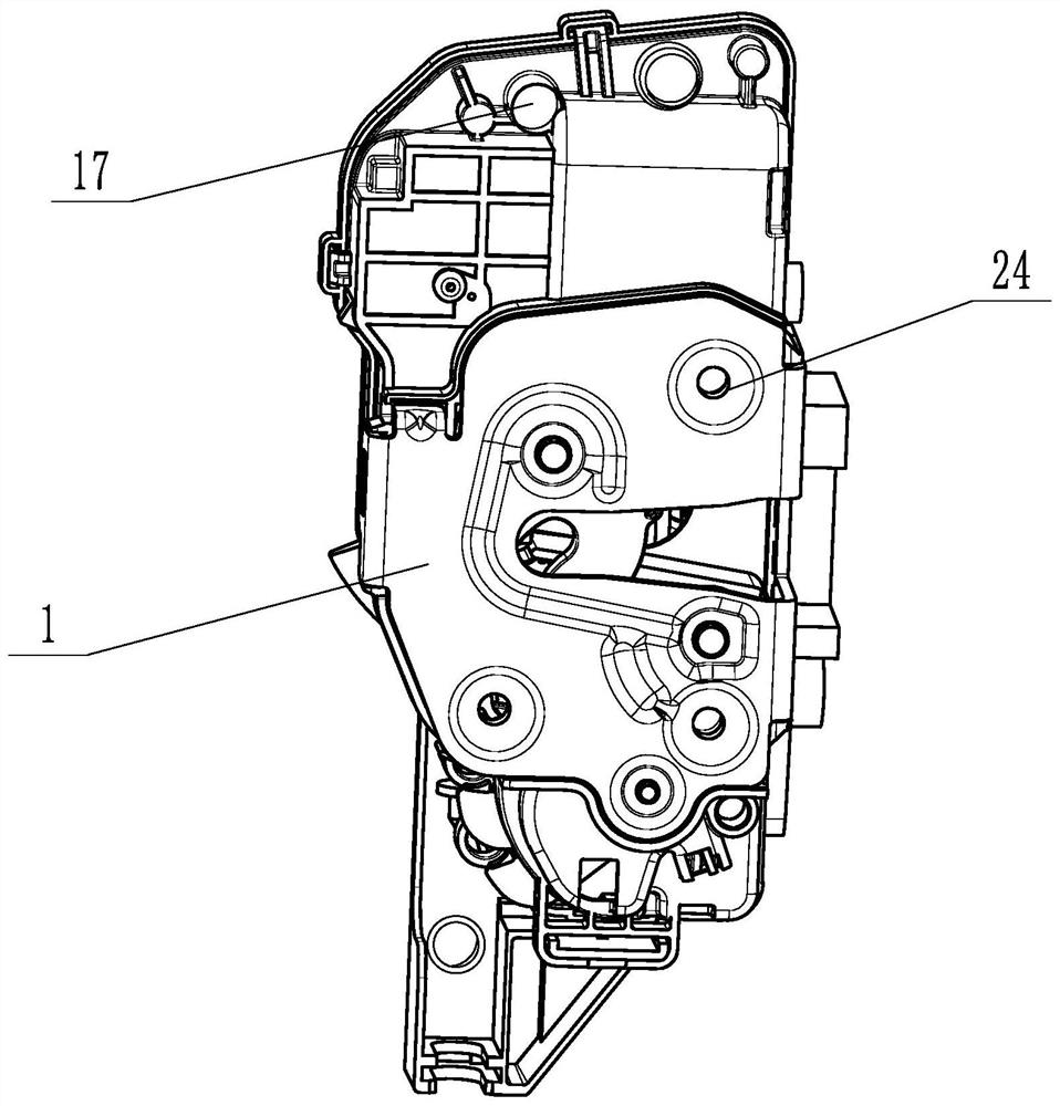 A car door lock connection structure and its auxiliary positioning device