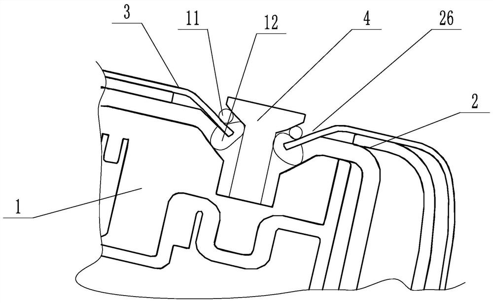 A car door lock connection structure and its auxiliary positioning device