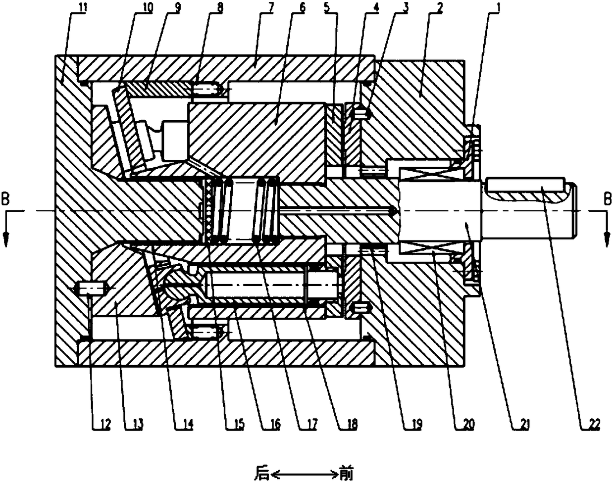 A forced return plate distribution plunger type water pump