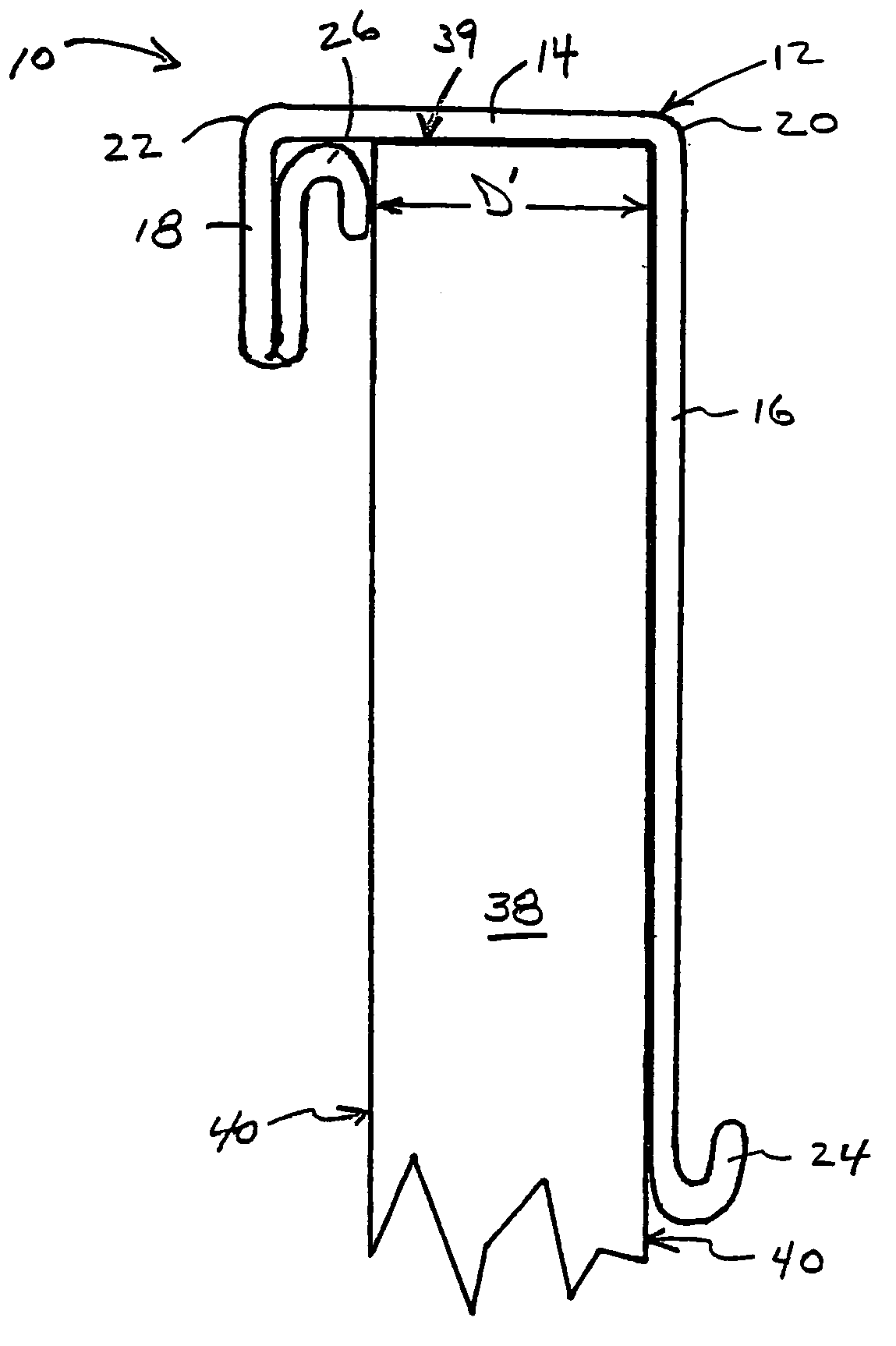 Door hook with removable spacer